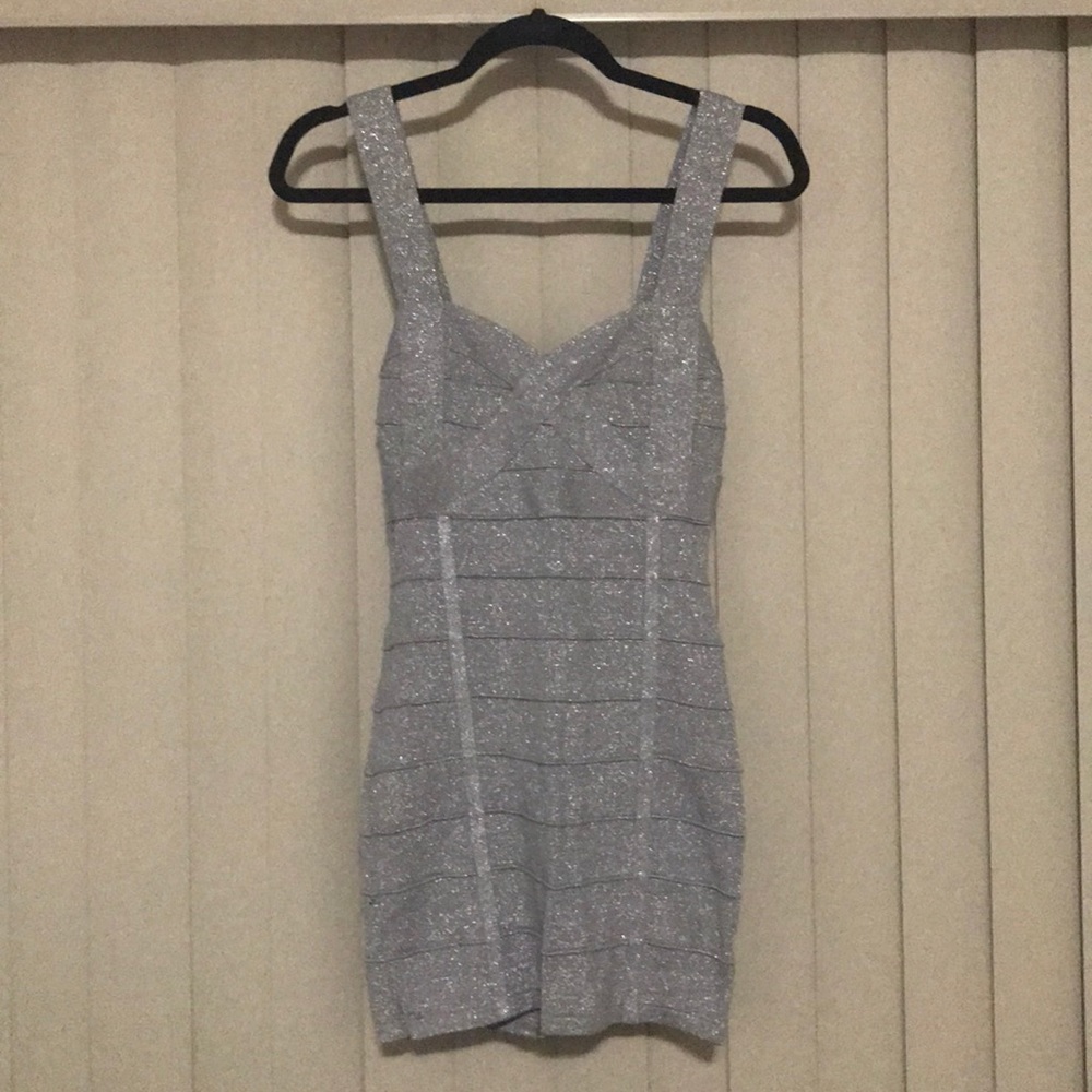 Forever 21 - Herve Leger lookalike silver dress